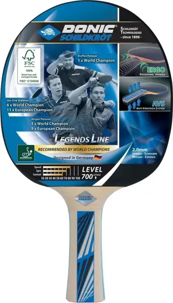 Ракетка для настільного тенісу Donic LEGENDS 700 FSC світло-коричнева 734417