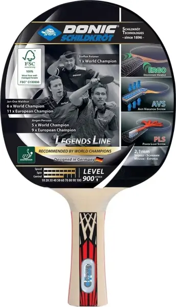 Ракетка для настольного тенниса Donic LEGENDS 900 FSC светло-коричневая 754426
