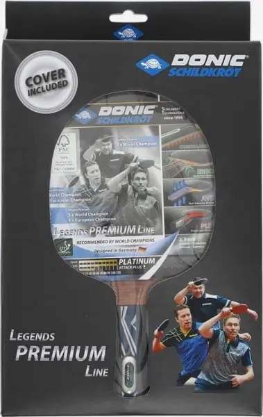 Ракетка для настільного тенісу Donic LEGENDS PLATINUM чорна 754432