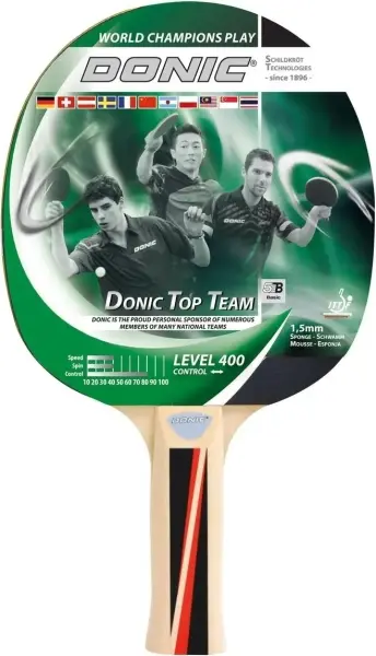 Ракетка для настольного тенниса Donic TOP TEAMS 400 светло-коричневая 715041