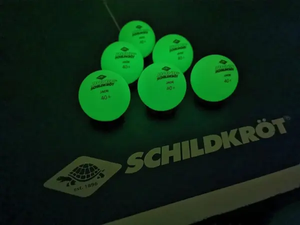 Набір м'ячів для настільного тенісу Donic GLOW IN THE DARK POLY 40+ зелений (6 штук) 608507