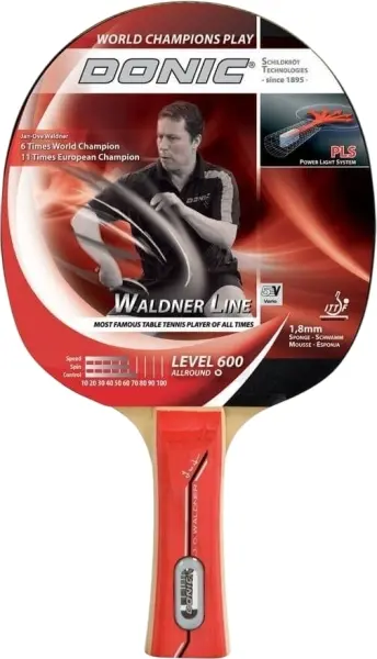 Ракетка для настільного тенісу Donic WALDNER 600 червона 733862