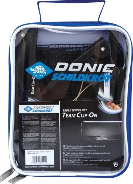 Сетка для настольного тенниса Donic TEAM CLIP ON черная 808302
