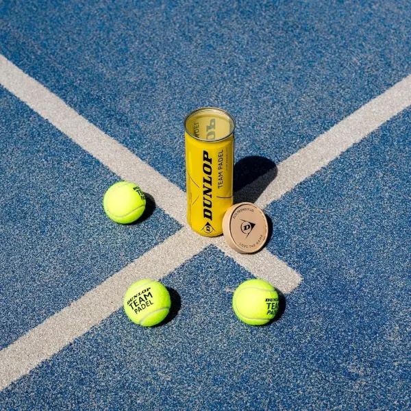 Набір м'ячів для падл-тенісу Dunlop TEAM PADEL 3PET жовтий (3 штуки) 601553