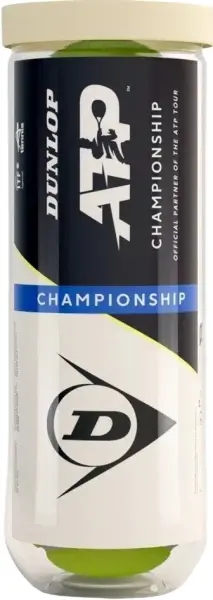 Набір м'ячів для тенісу Dunlop ATP CHAMPIONSHIP 3B жовтий (3 штуки) 601626
