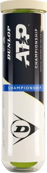 Набір м'ячів для тенісу Dunlop ATP CHAMPIONSHIP 4B жовтий (4 штуки) 601627
