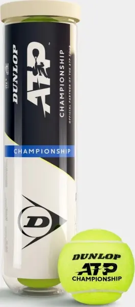 Набір м'ячів для тенісу Dunlop ATP CHAMPIONSHIP 4B жовтий (4 штуки) 601627