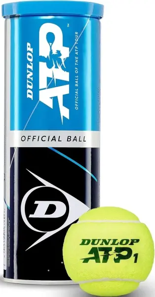 Набір м'ячів для тенісу Dunlop ATP OFFICIAL 3B жовтий (3 штуки) 601313