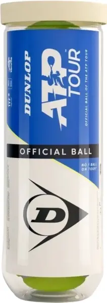 Набір м'ячів для тенісу Dunlop ATP TOUR 3B жовтий (3 штуки) 601598
