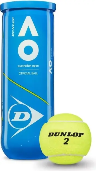 Набір м'ячів для тенісу Dunlop AUSTRALIAN OPEN 3B жовтий (3 штуки) 601354