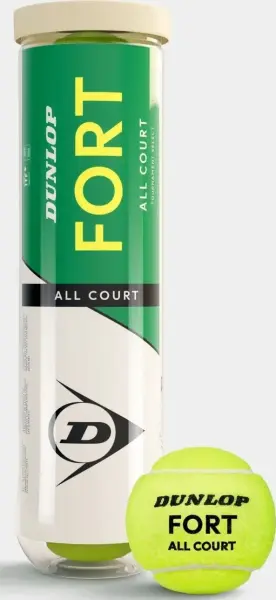 Набір м'ячів для тенісу Dunlop FORT ALL COURT TS 4B жовтий (4 штуки) 601607