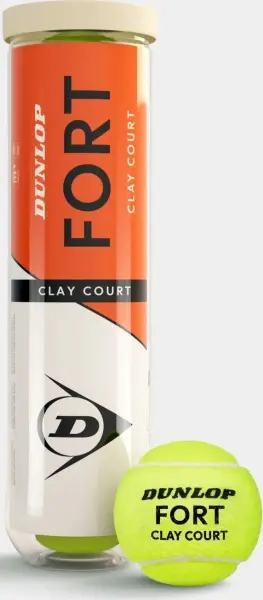 Набір м'ячів для тенісу Dunlop FORT CLAY COURT 4B жовтий (4 штуки) 601613