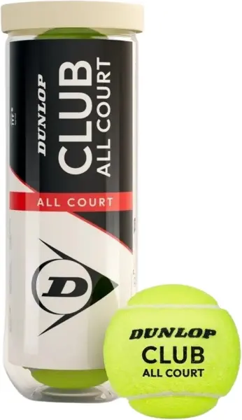 Набор мячей для тенниса Dunlop CLUB ALL COURT 3B желтый (3 штуки) 601629
