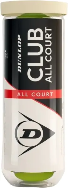 Набор мячей для тенниса Dunlop CLUB ALL COURT 3B желтый (3 штуки) 601629