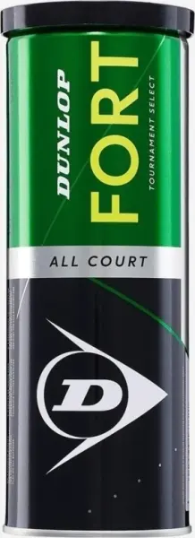 Набор мячей для тенниса Dunlop FORT ALL COURT TS 3B желтый (3 штуки) 601315
