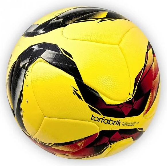 Мяч футбольный Torfabrik желтый клеенный europaw251 Размер 5