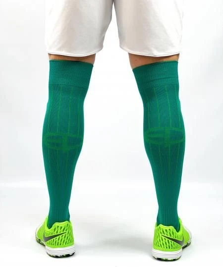 Гетры футбольные Europaw EP-001 зеленые с трикотажным носком europaw485