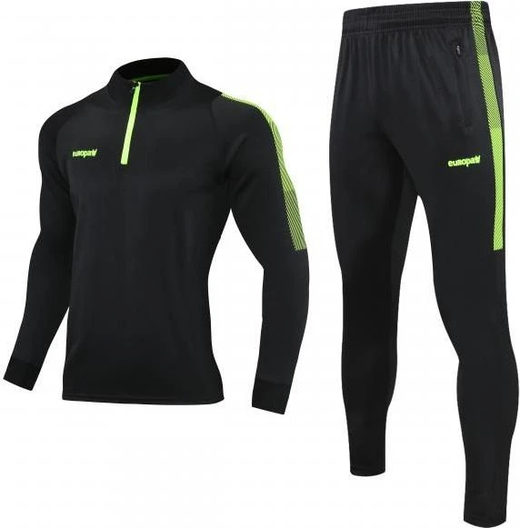 Спортивний костюм Europaw Limber Up 2101 Short zipper чорно-салатовий europaw515