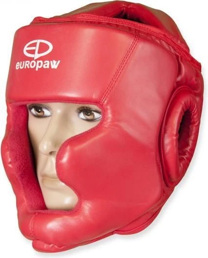 Шлем боксерский Europaw красный europaw615