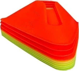 Фішки для розмітки поля Europaw E-10 трикутні (комплект 10 шт.) салатово-жовтогарячі europaw724