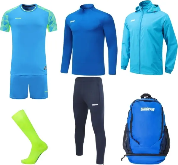 Футбольный набор детский Europaw 028 Classic light (kid) сине-салатовый  №75
