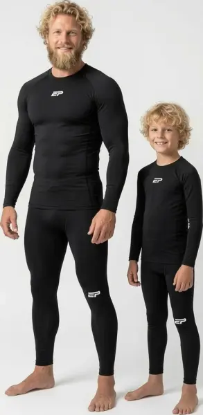 Комплект компресійної термобілизни Europaw PRO COMPRESSION чорний europaw899