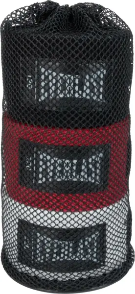 Бинти боксерські Everlast CORE HANDWRAPS 3 PACK білі, чорні, червоні (3 пари, 304,8 см) P00003251