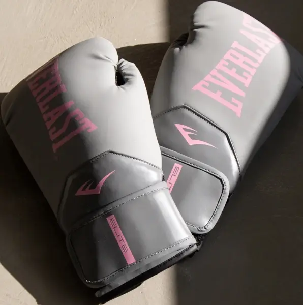Перчатки боксерские Everlast ELITE 2 BOXING GLOVES серо-светло-розовые (14 унций) P00003312