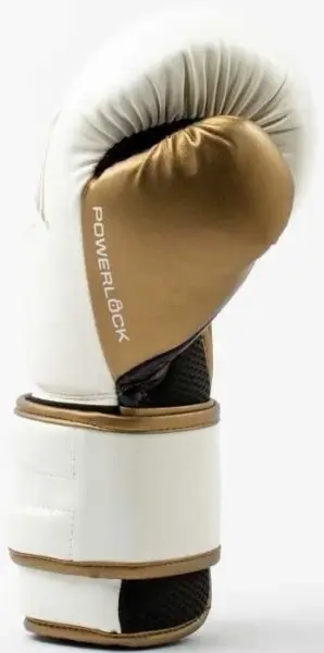 Рукавички боксерські Everlast POWERLOCK 2R TRAINING GLOVES біло-золоті (12 унцій) P00003049