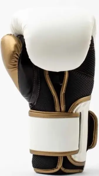 Рукавички боксерські Everlast POWERLOCK 2R TRAINING GLOVES біло-золоті (12 унцій) P00003049