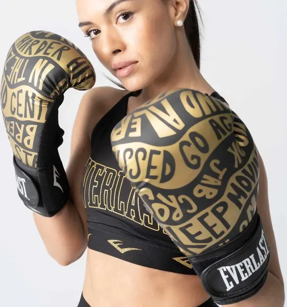 Рукавички боксерські Everlast SPARK TRAINING GLOVES чорно-золоті (12 унцій) 919580-70-8112