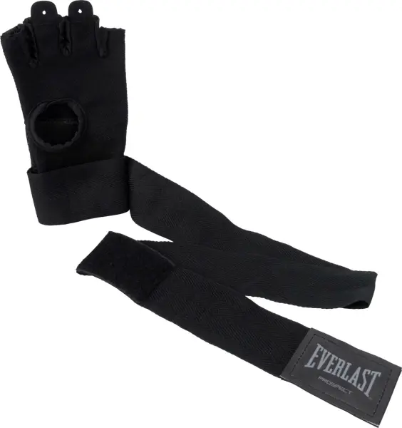 Рукавички-бінти дитячі Everlast PROSPECT 2 QUICK WRAPS чорно-сірі L/XL P00002986