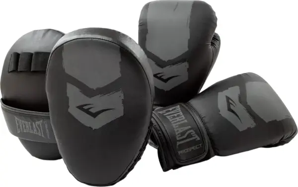 Набір для боксу (рукавички боксерські та лапи) дитячий Everlast PROSPECT 2 MITT KIT чорно-сірий P00003054