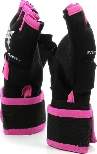 Рукавички-бинти жіночі Everlast EVERGEL HAND WRAPS чорно-рожеві M/L P00000737