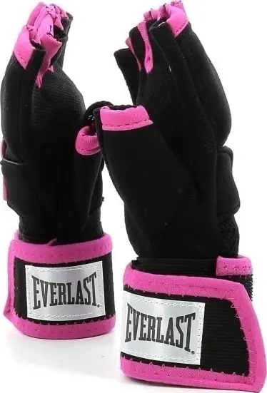 Рукавички-бинти жіночі Everlast EVERGEL HAND WRAPS чорно-рожеві M/L P00000737