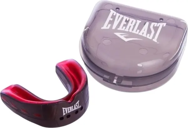 Капа подвійна Everlast EVERSHIELD DOUBLE MOUTH GUARD чорно-червона 1400007