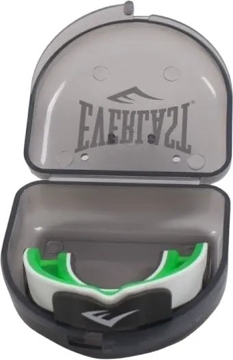 Капа одинарна Everlast EVERGEL MOUTH GUARD зелено-біла 1400009