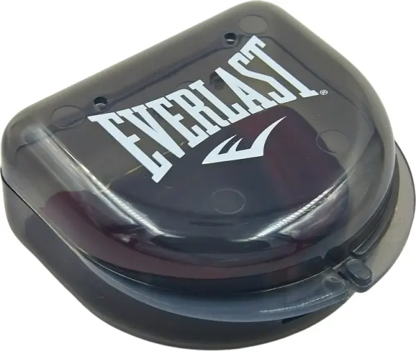 Капа одинарна Everlast EVERSHIELD SINGLE MOUTH GUARD чорно-червона 1400003