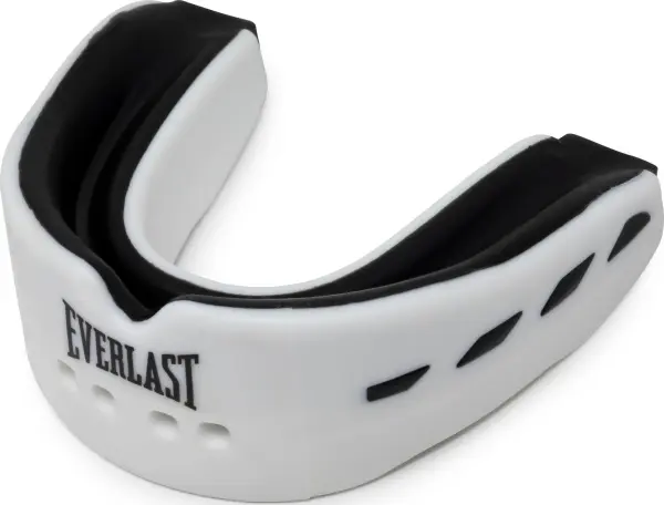 Капа двойная Everlast EVERSHIELD DOUBLE MOUTH GUARD бело-черная P00003602