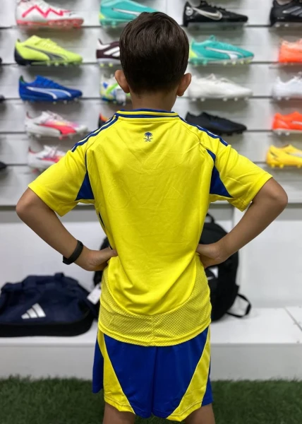 Футбольна форма дитяча Аль-Наср (Al Nassr) 2024-2025 домашня жовто-синя F0001