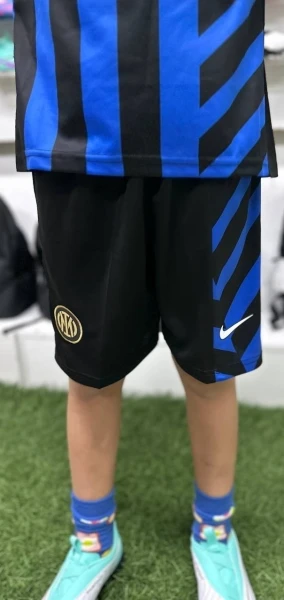 Футбольна форма дитяча Інтер (Inter Milan) 2024-2025 домашня синьо-чорна F0019