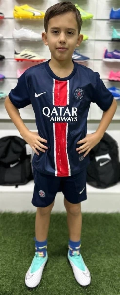 Футбольна форма дитяча ПСЖ (PSG) 2024-2025 домашня темно-синьо-червона F0028