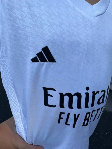 Футбольна форма дитяча Реал Мадрид (Real Madrid) Mbappe 9 2024-2025 домашня біло-чорна F0033