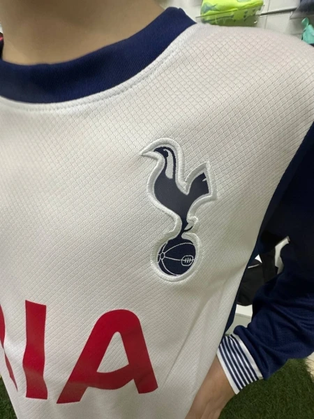 Футбольна форма з довгим рукавом дитяча Тоттенхем (Tottenham) 2024-2025 домашня темно-синьо-біла F0039