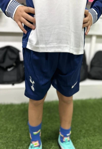 Футбольна форма з довгим рукавом дитяча Тоттенхем (Tottenham) 2024-2025 домашня темно-синьо-біла F0039
