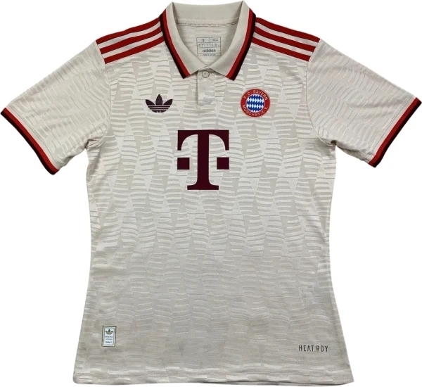 Футболка Бавария (Bayern Munich) 2024-2025 резервная бежево-красная F0049
