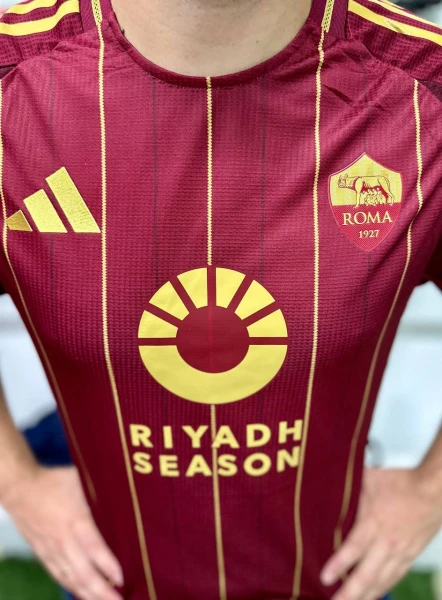 Футболка Рома (Roma) 2024-2025 домашня бордово-золота F0063
