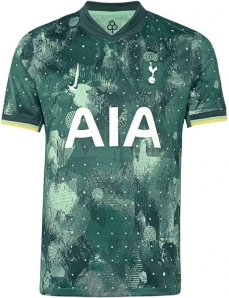 Футболка Тоттенхем (Tottenham) 2024-2025 резервна темно-зелено-жовта F0064