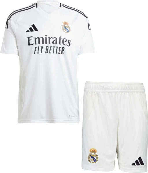 Футбольна форма Реал Мадрид (Real Madrid) 2024-2025 домашня біло-чорна F0087