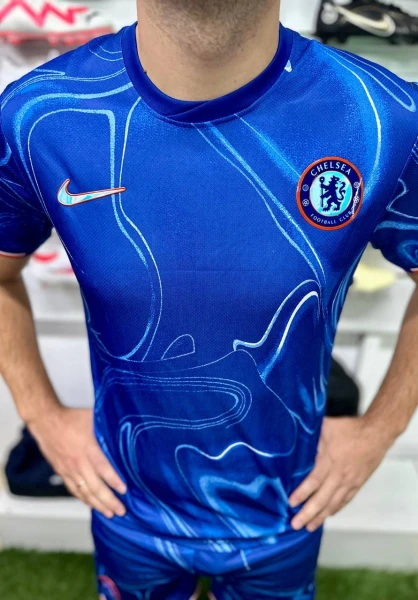 Футбольна форма Челсі (Chelsea) 2024-2025 домашня синьо-блакитна F0095